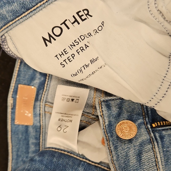 💕MOTHER💕 The Insider Crop Step Fray Jeans ~ Out Of The Blue 29 NWOT - Picture 16 of 16